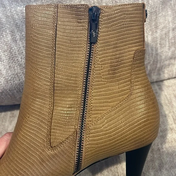 Donald Pliner Tan Heeled Ankle Boots - Picture 6 of 11